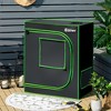 Costway 30''x18''x36''Mylar Hydroponic Grow Tent w/Observation Window & Floor Tray Grey\Black - 4 of 4