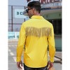 BLUEMING Men's Western Cowboy Fringe Shirt Costume Long Sleeve Casual Hippie Slim Fit Button Down Shirt - 3 of 4