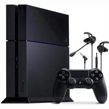 Sony Original PlayStation 4 Black 500GB Console with Battle Buds Manufacturer Refurbished
