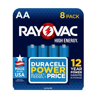Rayovac High Energy Aa Batteries 8pk - Alkaline Battery : Target