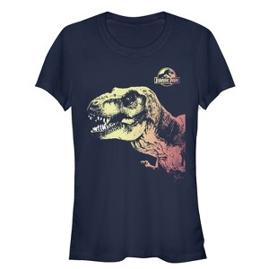 Juniors Womens Jurassic Park Sneaky T. Rex T-Shirt - 1 of 3