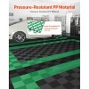 VEVOR Interlocking Drainage Mat, 50 Pcs Modular Interlocking Cushion, 12” x 12” Splicing Drainage Mats, Non-Slip Green PP Drainage Floor Tile - 3 of 4