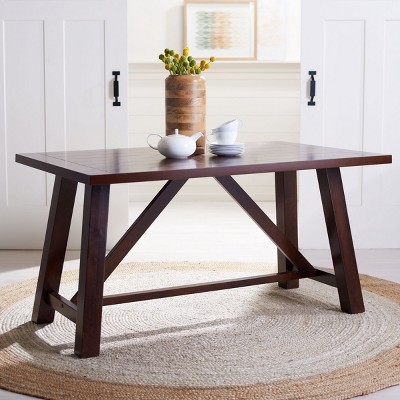 Ainslee 57" Brown Acacia Veneer Rectangle Dining Table