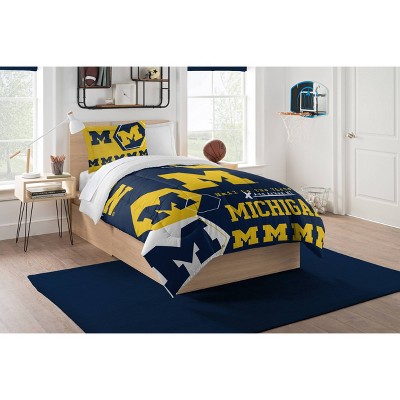 White College Covers Michigan Wolverines Sheet Set Twin 