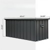 VisioGear Outdoor Storage Deck Box with 4 Wheels, Large Patio Storage Bin for Outside Cushions, Gray, 49.41"*24.69"*23.43" - 3 of 4