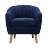 Sapphtopaz 1pc Mid-Century Accent Chair Chenille Fabric Upholstered Lounge Chair with Solid Wood Legs, Living Room Chair Comfy Chair - 4 of 4