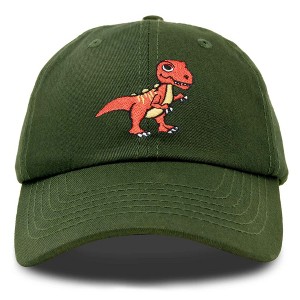 Dalix T-Rex Embroidered Cotton Dad Hat Adjustable Baseball Cap Mens - 1 of 4