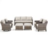 Buenhomino 7-Piece Outdoor Patio Furniture PE Wicker Patio Conversation Set,High Back Patio Couch with Swivel Rocker Chairs for Backyard,Porch,Deck - 2 of 4