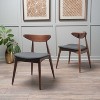 ORRD Set of 2 Retro Rubberwood Chairs with Ergonomic Back & Plush Cushions - 3 of 4