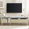 ChicFurnit TV Stands and Consoles Entertainment Center with Storage Cabinets and Open Shelf Media Console for Living Room, White, 70.86"*15.75"*18.89" - 2 of 4