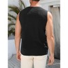 Men's Cotton Linen Tank Top Shirts Casual Sleeveless Lace Up Beach Hippie Tops Bohemian Renaissance Pirate Tunic - 2 of 4