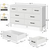 Jojoka Dresser for Bedroom with 7 Drawers, Modern Chest of Drawers with Metal Handle for Living Room - 2 of 4