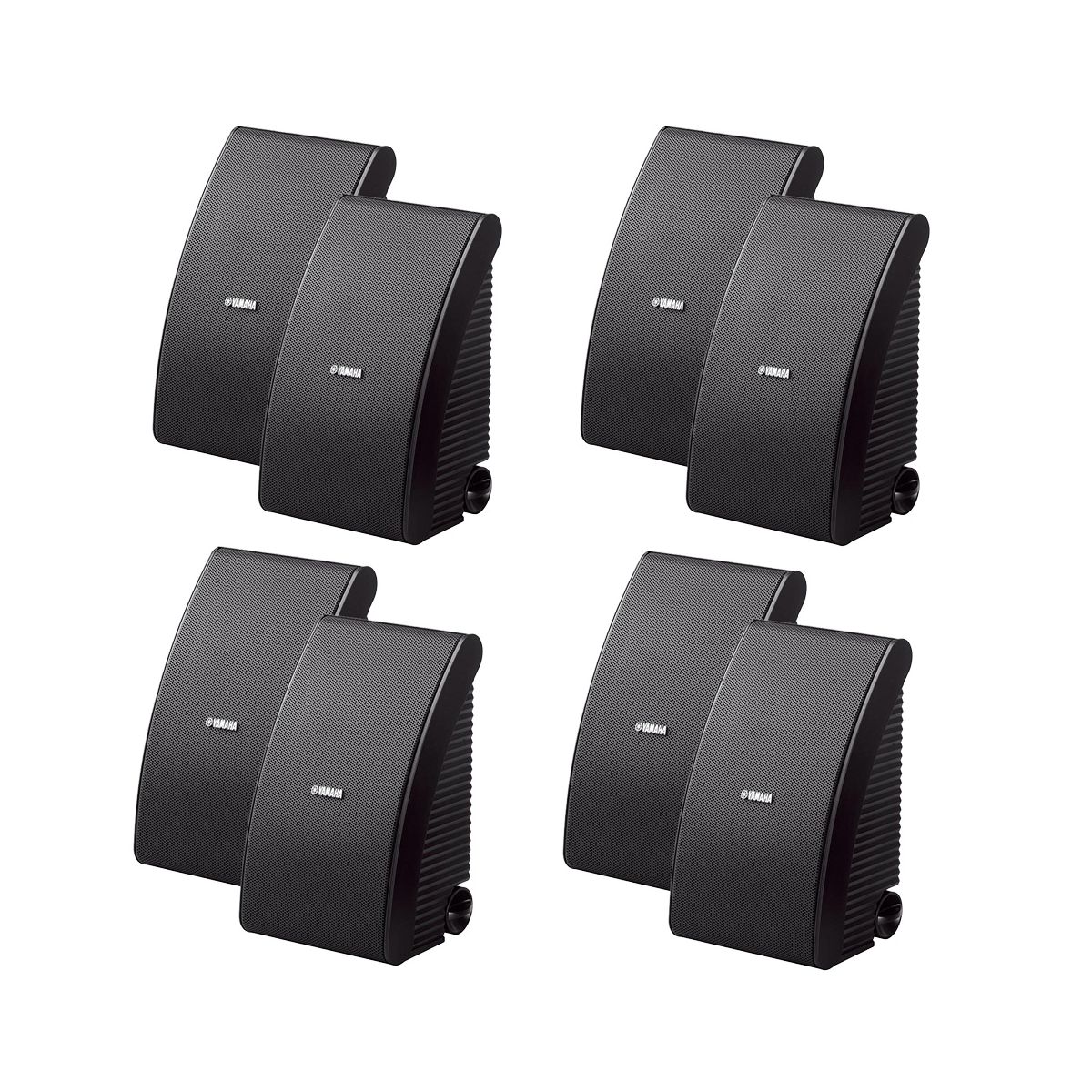 Yamaha NS-AW592 All-Weather Outdoor Speakers Bundle - 8 Pack (Black)