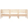 vidaXL Wooden 3-Seater Patio Sofa - Pine Wood Outdoor Couch for Garden, Terrace, and Patio - Modular Design, Comfortable Seating - 4 of 4