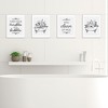 Big Dot of Happiness Turn Your Troubles Into Bubbles - Unframed Bathroom Linen Paper Wall Art - Set of 4 - Artisms - 8 x 10 inches Black and White - 2 of 4
