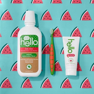 hello Kids&#39; Natural Watermelon Fluoride-Free, SLS-Free and Vegan Toothpaste - 4.2oz