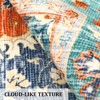 Area Rugs - Machine Washable, Non Slip, Low Pile, Stain Resistant, Soft Print Pattern for Living Room and Bedroom Indoor Decor Polyester Rug - 3 of 4