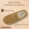 CUSHIONAIRE Ollie Cozy Genuine Suede Clogs for Women, Comfortable Slip-On Mule Loafers with Faux Fur Lining, Memory Foam & Durable Rubber Sole - 3 of 4