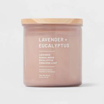 Tinted Glass Lavender + Eucalyptus Jar Candle Light Pink - Threshold™