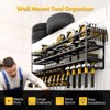 Itopfox Heavy Duty Power Tool Organizer Wall Mount with 4-Tier Storage, Holds 12 Drills and Accessories, Utility Rack for Garage Workshop for Men - 2 of 4