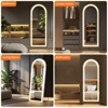 FONTOI Floor Standing Mirror with Stand&Arched Top, Wall Mounted Hanging Mirror, Makeup Mirror for Bedroom, Cloakroom, White, 26"*0.9"*71" - 4 of 4