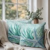 Coastal Nautical Starfish Pillow Covers 18x18 Set of 2 Ocean Coral Seagrass Summer Decorative Throw Pillow Cases - 4 of 4
