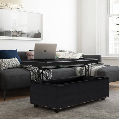 Rectangular Springfield Lift Top Storage Ottoman - WyndenHall