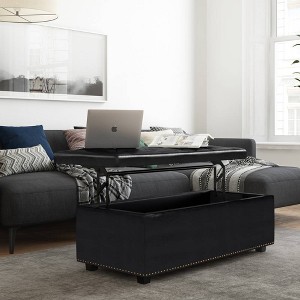 Rectangular Springfield Lift Top Storage Ottoman - WyndenHall - 1 of 4