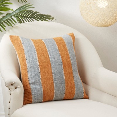 Harmony Stripes 20" Square Cotton Throw Pillow