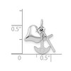 Black Bow Jewelry 14k White Gold Faith, Hope and Charity Triple Charm or Pendant, 8mm - 4 of 4