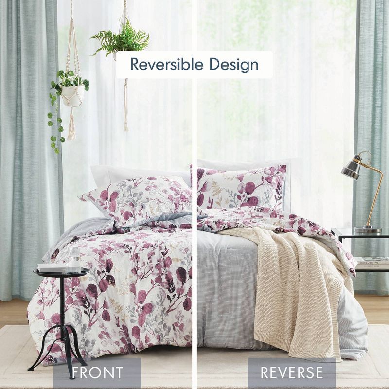 510 Design Gabby Reversible Floral Botanical Seersucker Comforter Set, 2 of 24