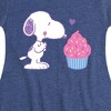 Girls' - Peanuts - Snoopy Heart Cupcake Fit & Flair Cap Sleeve Dress - 2 of 4