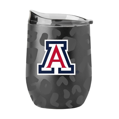 NCAA Arizona Wildcats 16oz Black Leopard Stainless Steel Wine Tumbler