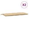 vidaXL Garden Bench Cushions 2 pcs Melange Beige 47.2"x19.7"x2.8" Fabric - 4 of 4