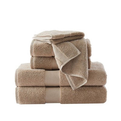 6pc Larue Turkish Cotton Bath Towel Set Silver - Makroteks : Target