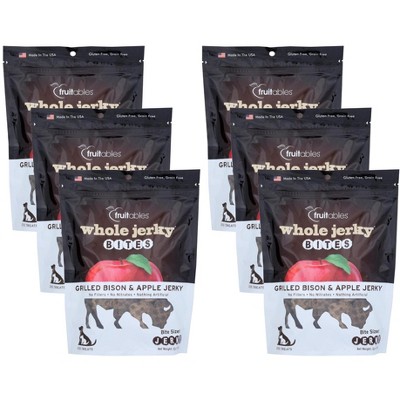 Fruitables Whole Jerky Bites Grilled Bison and Apple Jerky - Case of 6/12 oz