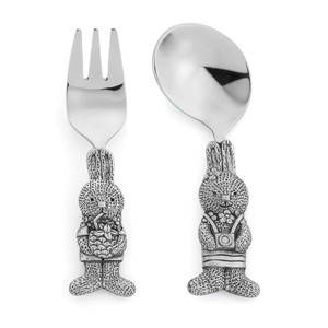 Royal Selangor Hand Finished Bunnies Day Out Collection Aloha Cutlery Set Gift - 1 of 4