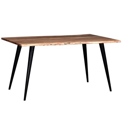 CAVINAS Dining Table Farmhouse Style Wood Rectangle Dining Table Wooden Kitchen Furniture