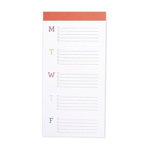 Undated List Pad Planner the big ta-do 7"x14" Papaya - lake + loft: To Do List, Shopping & Week Planner, Rigid Backing - 1 of 2