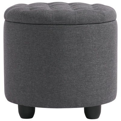 Round Storage Ottoman