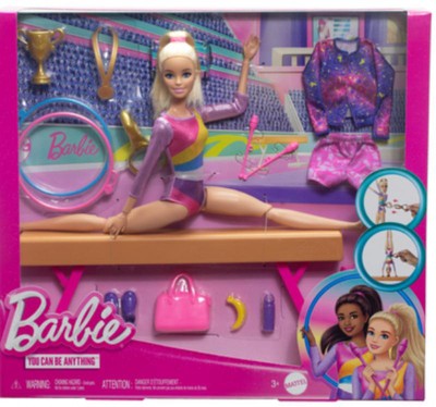 Barbie Gymnastics Playset: Brunette Doll with Twirling Feature Balance Beam  15+ Accessories, 1 - Fry's Food Stores