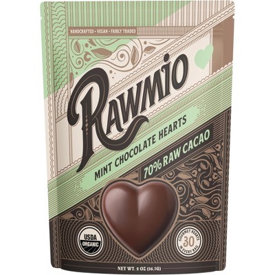 Rawmio Organic Raw Mint Chocolate Hearts