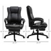 Executive High Back Office Chair Executive Computer Desk Chair with PU Leather, Adjustable Height and Retractable Footrest - 3 of 4