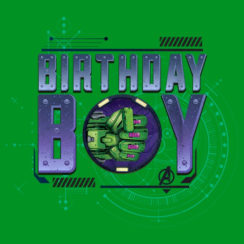 Boy's Marvel Birthday Boy Hulk Mech Suit Punch T-Shirt, 2 of 5