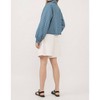 Women's Peter Pan Denim Quilted Jacket - Aaron & Amber - 2 of 3