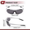 Unique Bargains Motorcycle Riding Goggles for Outdoor Sports Dirt Bike ATV Dark Gray Lens White Black Frame 1Set - 4 of 4