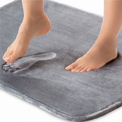 Memory Foam Bath Rug, Machine Washable, Bath Rugs for Bathroom Floor, 30x20 Mat, Graphite Gray