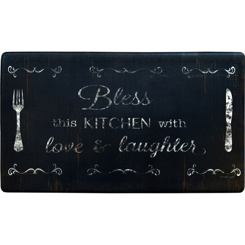Bless The Kitchen 20" x 36" Oil & Stain Resistant Anti-Fatigue Kitchen Floor Mat, 1 of 5