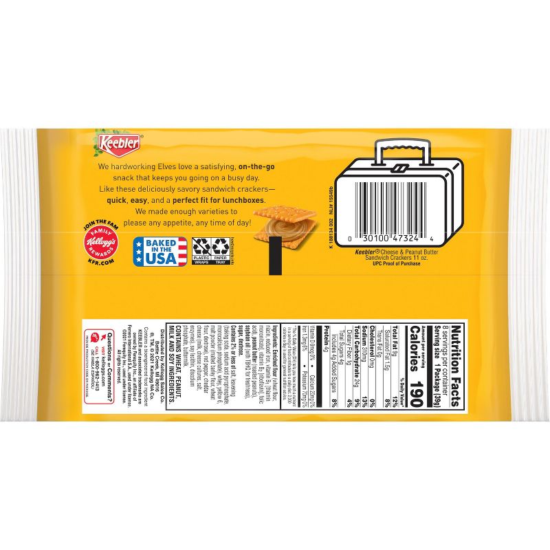Keebler Cheese &#38; Peanut Butter Sandwich Crackers - 11oz/8ct, 5 of 9