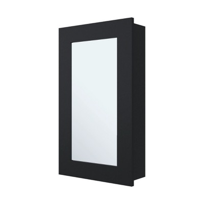 GlasFlength Decorative Wall Mirrors Bathroom Decor Cabinet Accent Mirror Vanity Medicine Cabinet Mirrors for Bathroom Wall, Black, 15.3"*5"*25.7"